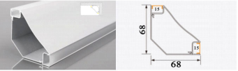 Thanh nhôm phào góc LED V68x68 - Ánh sáng 2 đường viền
