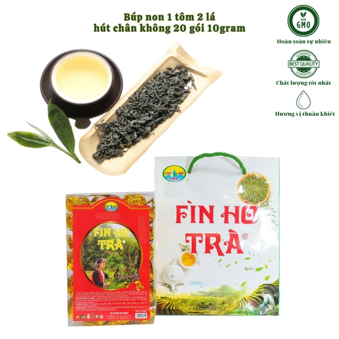 TRÀ XANH SHAN 1 TÔM 2 LÁ (Hút chân không 25 gói 10g tiện dụng)