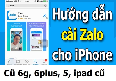Cách tải app zalo, facebook, messager ... cho iphone 6, 6plus, 5, ipaf cũ hạy ios 12