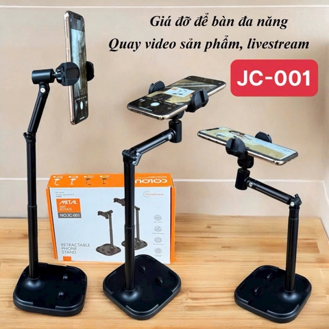 Kệ điện thoại + ipad JC-001, xoay 360 cao, gấp, livetream, xem phim