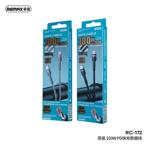 Cáp sạc Remax RC-172 100w typeC-typeC 5A