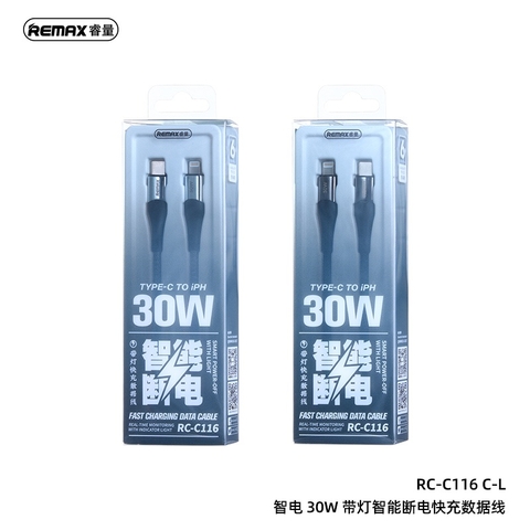 Cáp sạc Remax RC-C116 1,2m 30w TypeC-Lighting