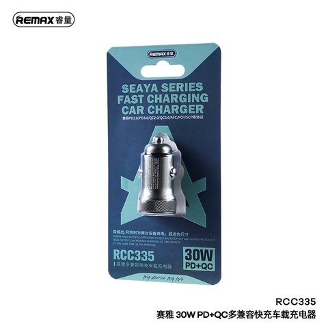 Cốc sạc ô tô Remax RCC335 30w 2 cổng 1A1C