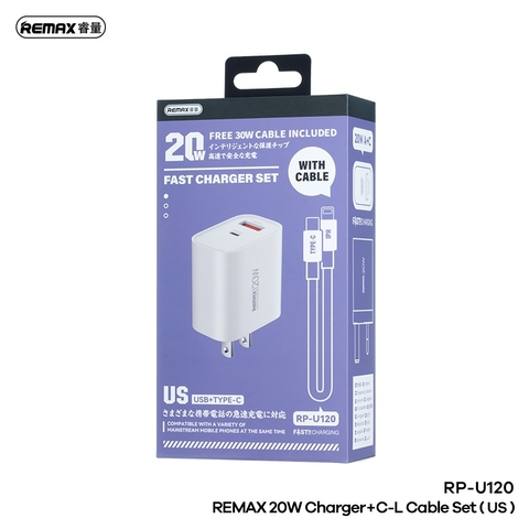 Bộ sạc Remax RP-U120 20w typeC-lighting