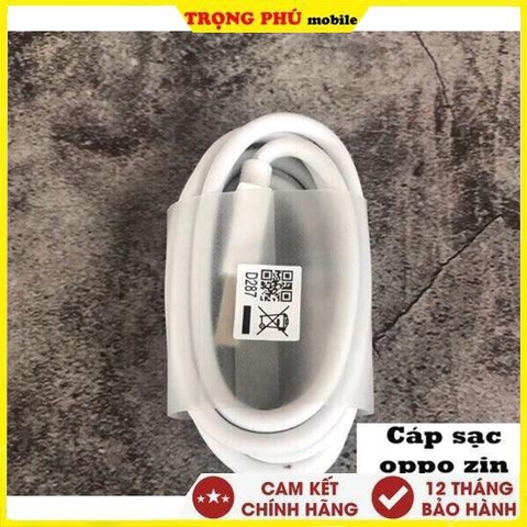 Cáp sạc oppo Micro trắng