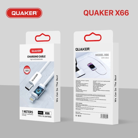 Cáp sạc TypeC-Lighting 20w dây dù Quaker X68, X66