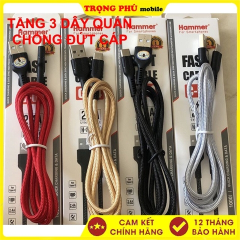 Cáp sạc Usb-Micro Hammer C04, C02, C09