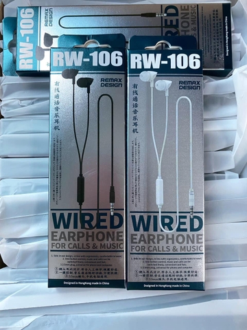 Tai nghe dây Remax RW106 đa năng chân tròn 3.5