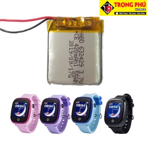 Pin đồng hồ dịnh vị trẻ em, đồng hồ thông minh 3.7V