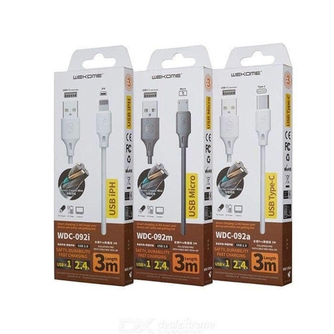 Cáp sạc Usb-TypeC Wekome WDC 128i