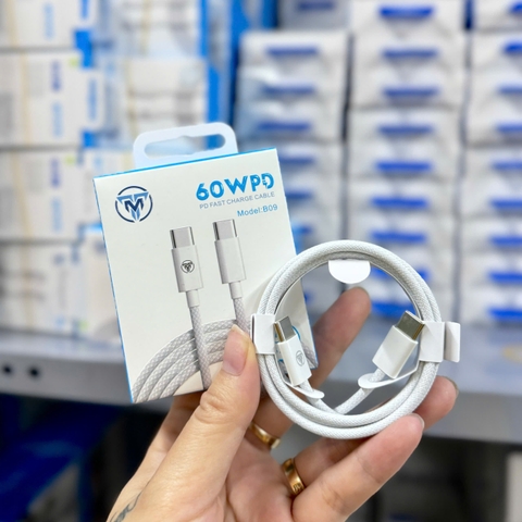 Cáp sạc TypeC-TypeC TMT B09 cho IP15 Zin -  cáp 90k