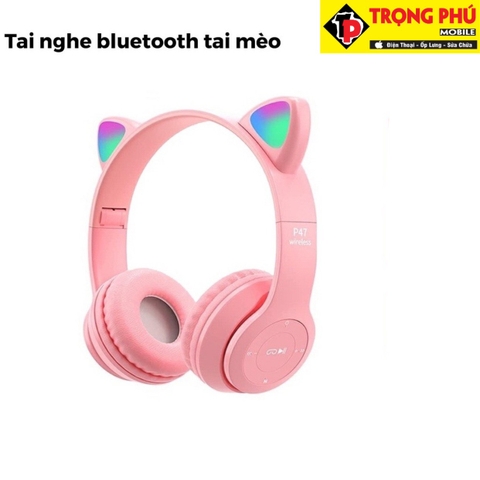 Tai blutoopth chụp mz-p47 tai mèo - Xám