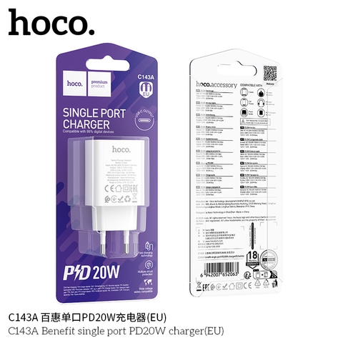 Cốc sạc Hoco C143A PD20w (1C)