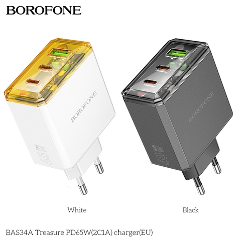 Cốc sạc Borofone BAS34A PD65w 2C1A