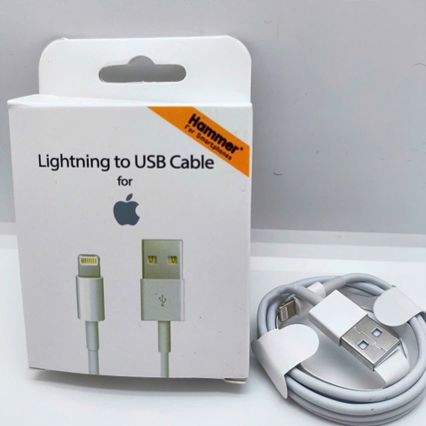 Cáp sạc Iphone Hammer 6ic trắng 40k
