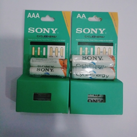 Pin 3A Sony AAA Sạc lại đươc vỉ 2 cục