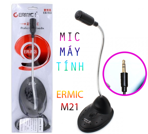 Microphone Cho Máy Tính ERMIC ER-M2i Jack 3.5mm