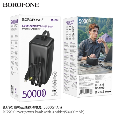 Pin sạc dự phòng Borofone BJ79C 50.000mah kèm dây