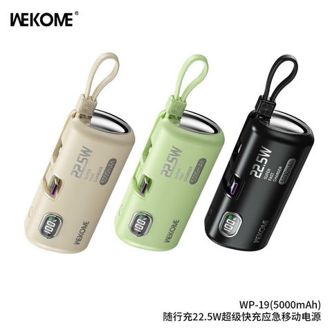 Pin Dự Phòng Sạc Nhanh 22.5W Wekome WP-19 5.000mAh (DD)