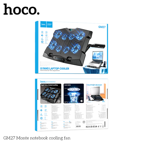 Quạt làm mát máy tính Hoco GM27 có giá đỡ điện thoại