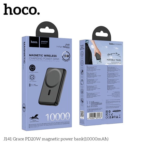 Pin sạc dự phòng Magnetic Hoco J141 10.000 PD20w