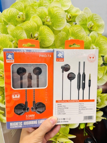 Tai nghe dây Piko T4 đầu 3.5