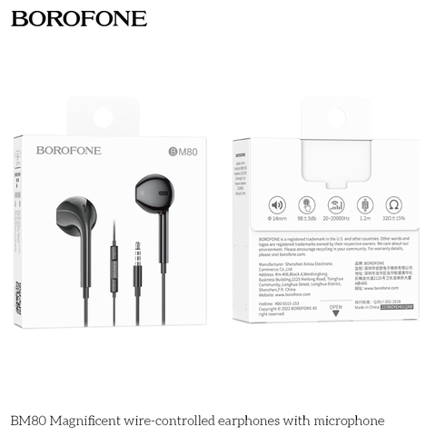 Tai nghe dây Borofone BM80
