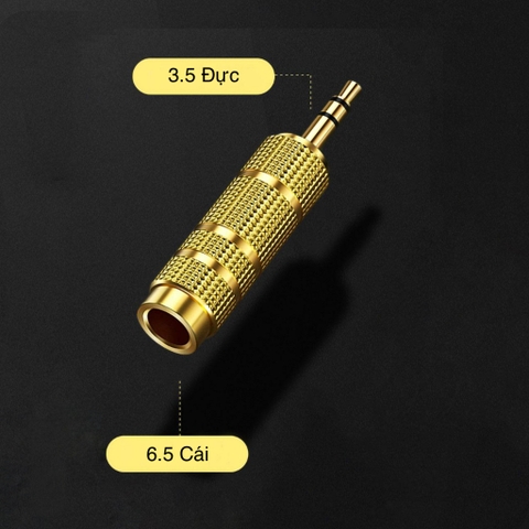 Đầu Chuyển 3.5 Đực Ra 6.5 Cái Mạ Vàng (Đầu Nhỏ)