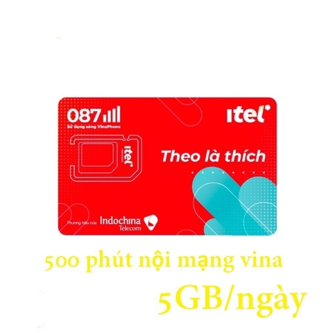 Sim 4G itel MAY99 5G/ngày, free nội mạng, 99k/tháng
