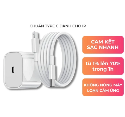 Bộ sạc TypeC-Lighting TA-25w Hộp vàng nhanh