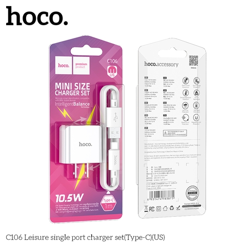 Bộ sạc Usb-TypeC Hoco C106
