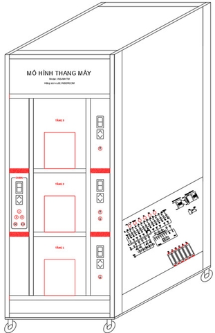 MÔ HÌNH THANG MÁY (kết nối PLC để điều khiển thang máy)