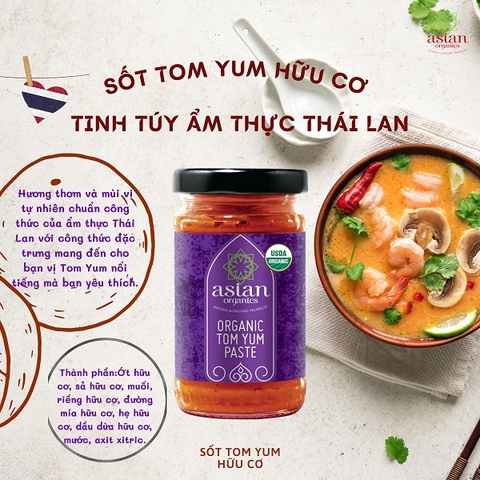 Sốt Tom yum hữu cơ Asian Organics 120g