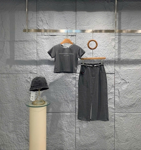 Set thun Alexander Wang bling(màu xám óng ánh)