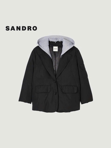 Áo phao Sandro phối mũ