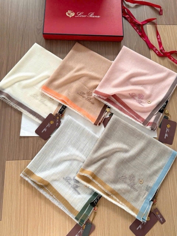 Khăn Loro Piana 100% cashmere viền