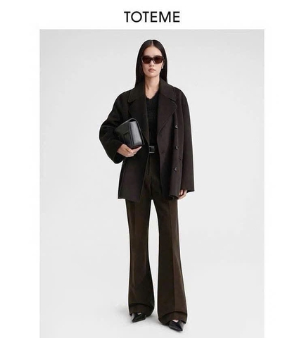 Coat dạ ép dáng lửng TOTEME