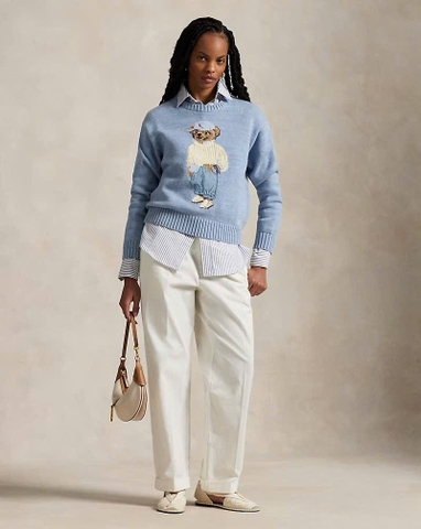 Áo len cổ tròn Polo Bear