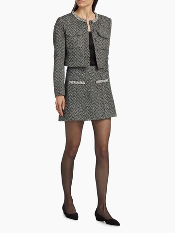 Blazer đính họa tiết xương cá