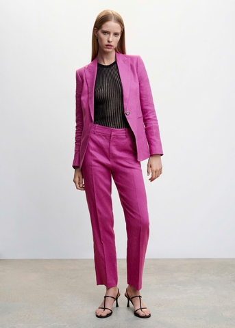 Quần âu MNG linen 2 màu Đen/Hồng