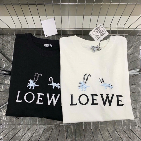 T shirt Loewe thêu chữ nổi 2 màu