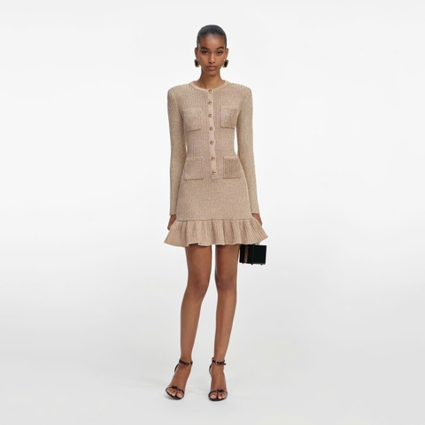 Váy mini dệt kim LUREX
