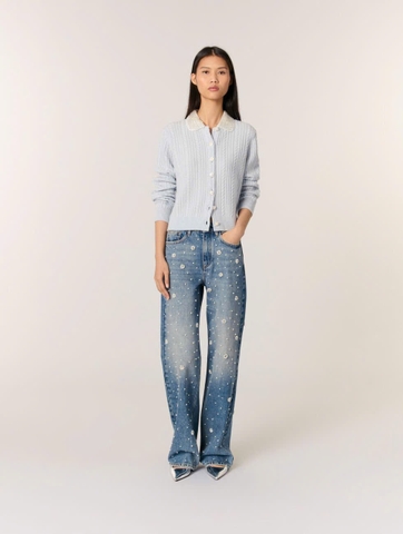Áo khoác cardigan cổ rời
