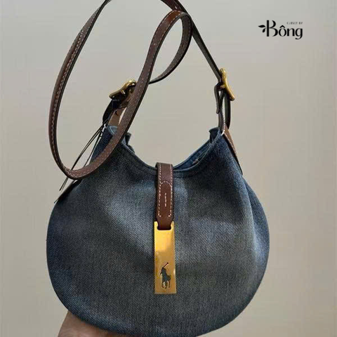 Túi đeo vai denim nhỏ POLO