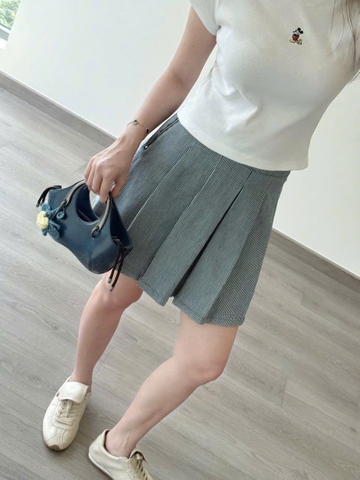 Chân váy kẻ xếp ly Massimo Dutti