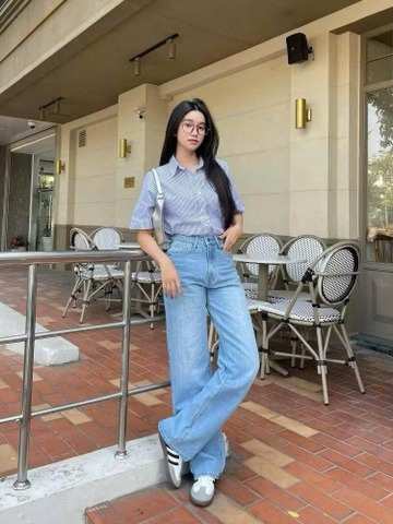 Quần denim Zara dáng suông 3 màu