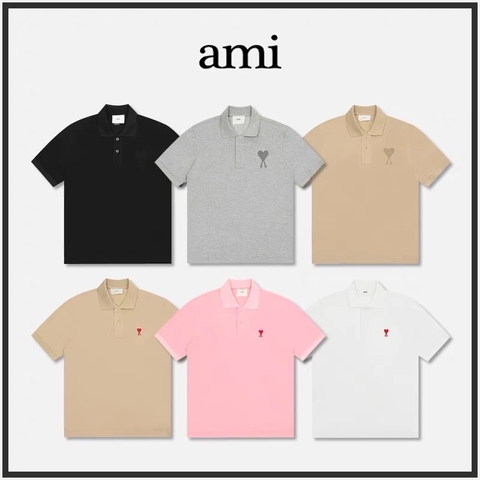Polo nam AMI thêu tim