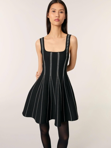 Váy dệt kim jacquard ngắn