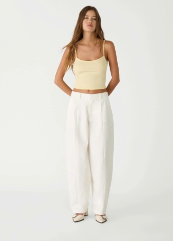 Quần suông khaki trắng Strean