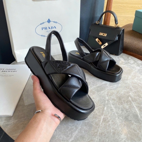Sandal PRADA quai chéo 2 màu